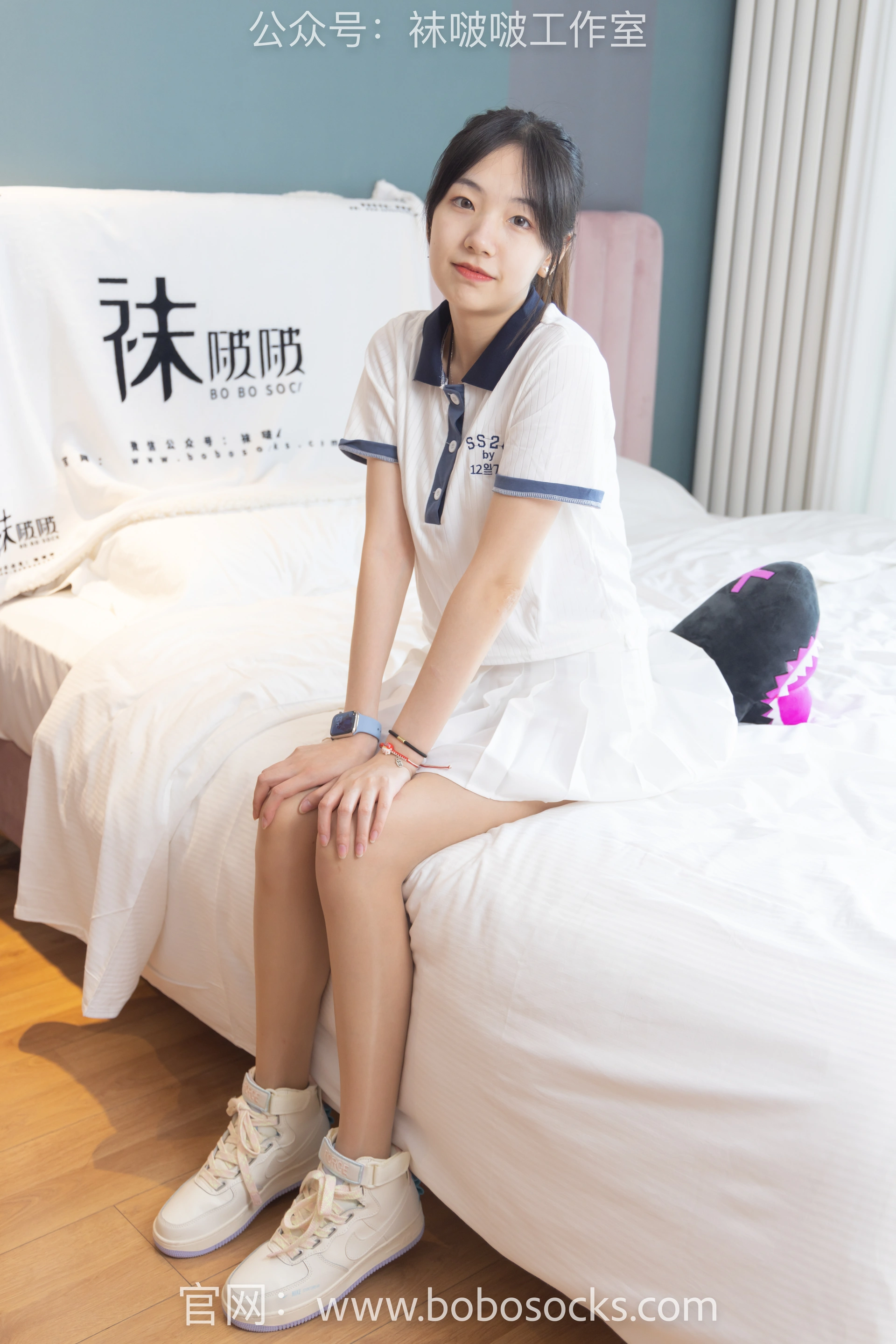 [BoBoSocks袜啵啵]NO.096 小甜豆-板鞋、白棉袜、油亮肉丝 0