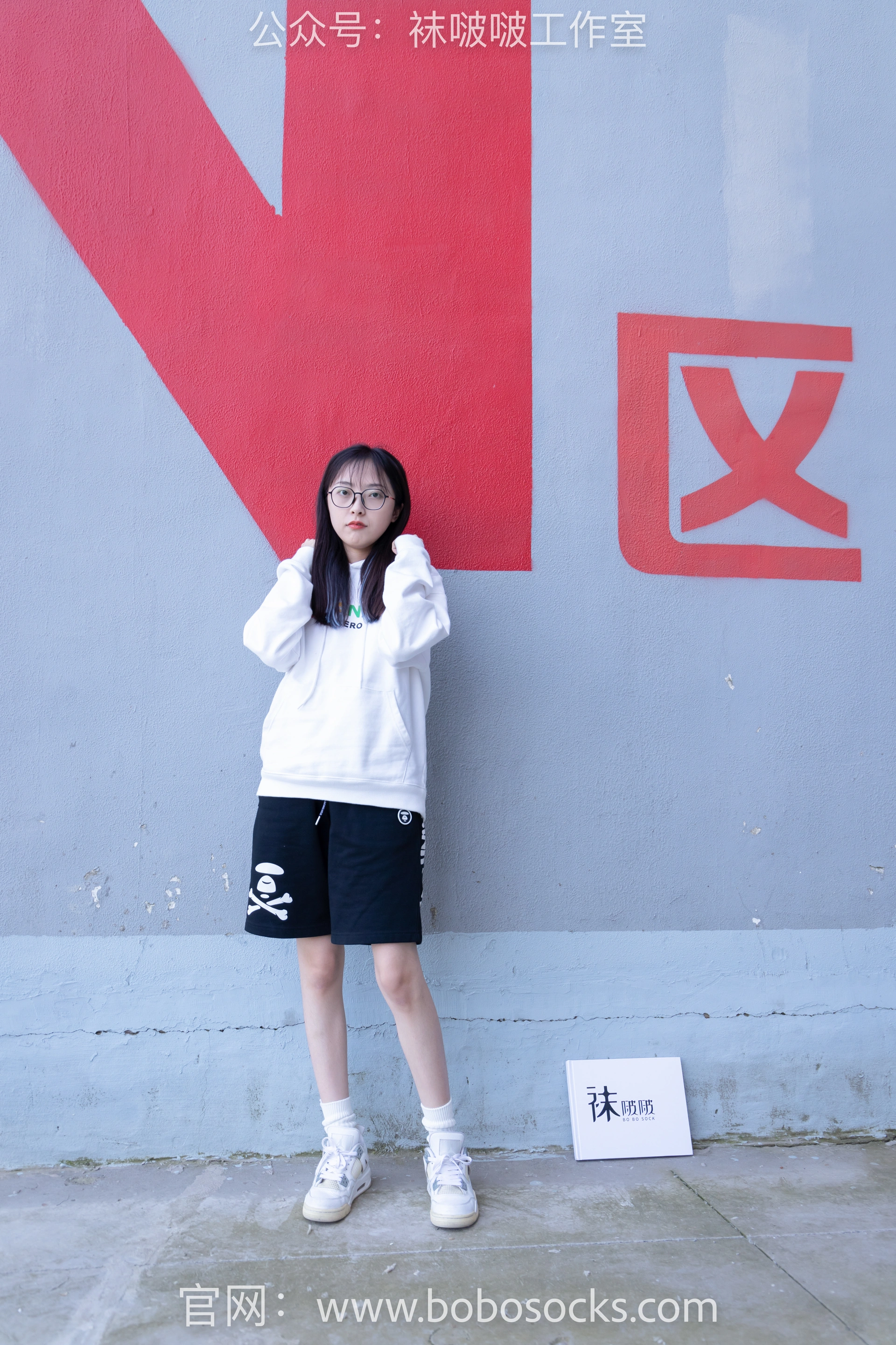 [BoBoSocks袜啵啵]NO.103 稚予-AJ篮球鞋、白棉袜、裸足 0